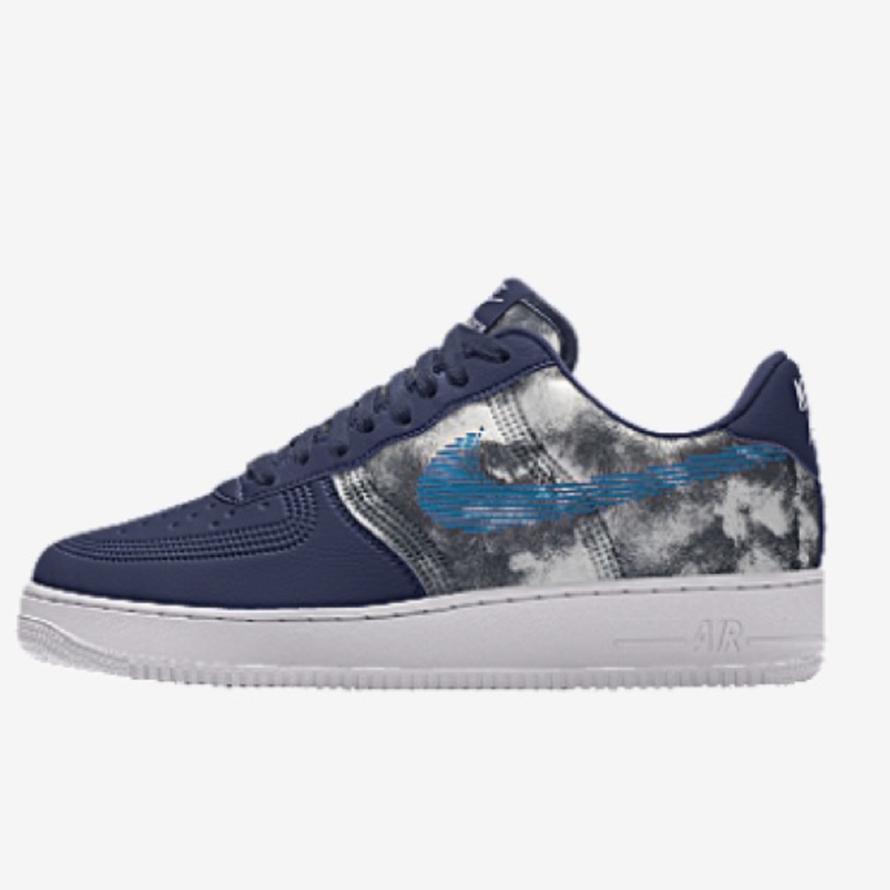 Nike Air Force 1 Low Cozi Size M 9/W 10.5 Custom Blue and Multi-Color